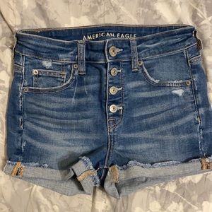 American eagle high waisted jean shorts